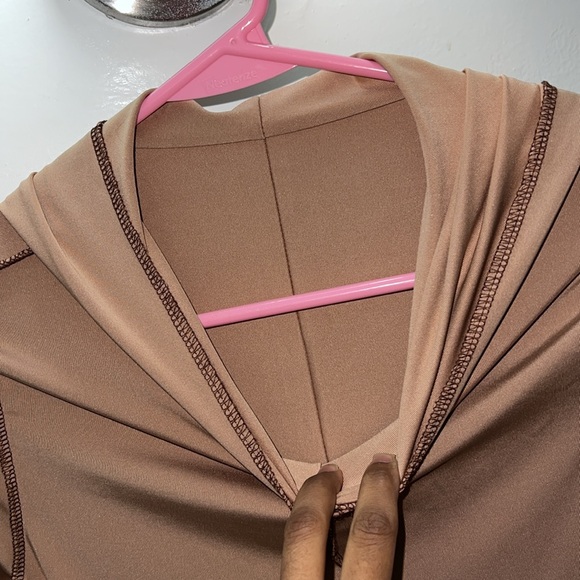 Bodycon Inside Out Hooded Dress NWOT - Picture 4 of 8